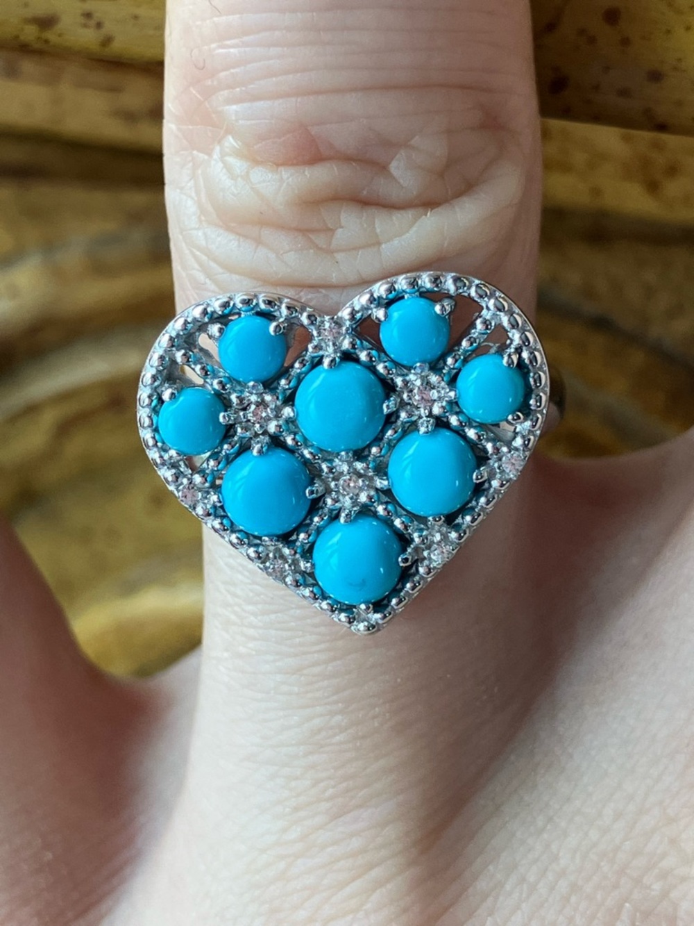 Sleeping Beauty Turquoise Sterling Silver Ring Size 5.75